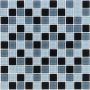 Wellker Glasmosaik Schwarz Grau 30x30 cm Mosaikfliesen 4 mm