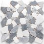 Wellker Natursteinmosaik Recife Grey / Marquina 30,5x30,5 cm Mosaikfliesen