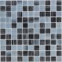 Wellker Glasmosaik Schwarz Grau Gestreift 30x30 cm Mosaikfliesen 4 mm