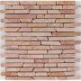 Wellker Natursteinmosaik Arauca Red Travertino getrommelt 30,5x30,5 cm Mosaikfliesen