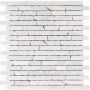 Wellker Natursteinmosaik Arauca Marmor Carrara White getrommelt 30,5x30,5 cm Mosaikfliesen