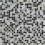 Wellker Glasmosaik Tena Black Grey White 29,6x29,6 cm Mosaikfliesen 4 mm