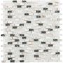 Wellker Kombimosaik Glas Naturstein Oruro White Mix Seashell 28,5x28,5 cm Mosaikfliesen 8 mm