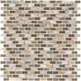 Wellker Kombimosaik Glas Naturstein Oruro Dark Brown Mix Seashell 28,5x28,5 cm Mosaikfliesen 8 mm