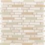 Wellker Kombimosaik Glas Naturstein Pilar Cream Line 30x30 cm Mosaikfliesen 8 mm