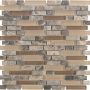 Wellker Kombimosaik Glas Naturstein Pilar Castahno Line 30x30 cm Mosaikfliesen 8 mm