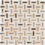 Wellker Kombimosaik Naturstein Metall Sullana Beige Gold Alu 30x30 cm Mosaikfliesen 8 mm