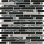 Wellker Kombimosaik Glas Naturstein Viru Black Brick 30x30 cm Mosaikfliesen 8 mm