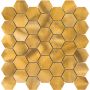 Wellker Metallmosaik Gold Hexagon 30x30 cm Mosaikfliesen