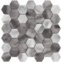 Wellker Metallmosaik Silver Hexagon 30x30 cm Mosaikfliesen