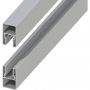 TraumGarten Sichtschutzzaun SYSTEM Senkrecht-Adapter 2er-Set silber